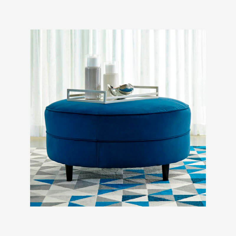 Ottoman acento azul Enderlin Tu Decoración Variedad en sofás.