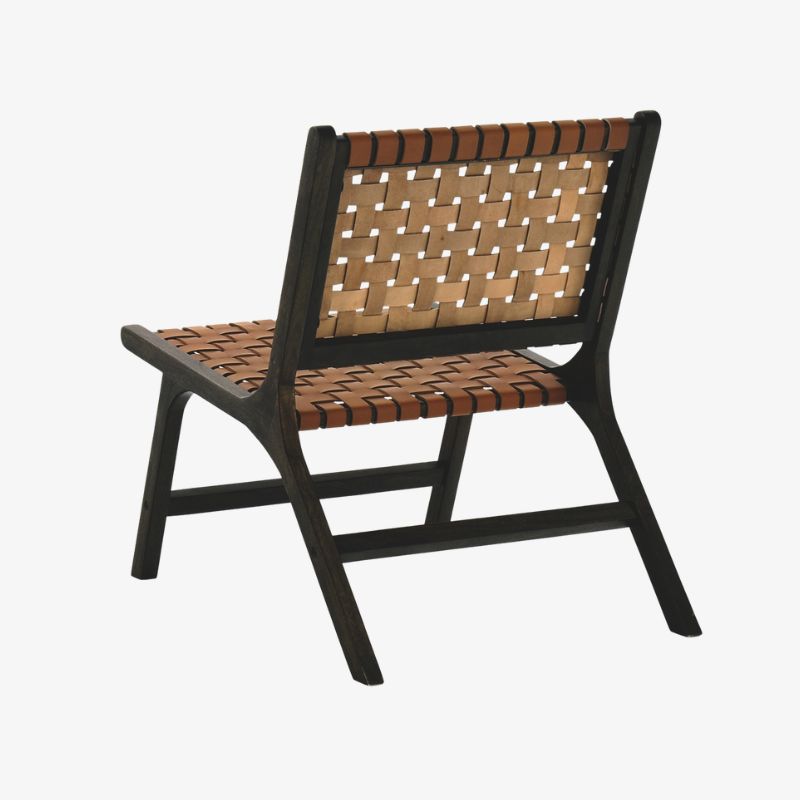 Silla de cuero trenzado - Image 2