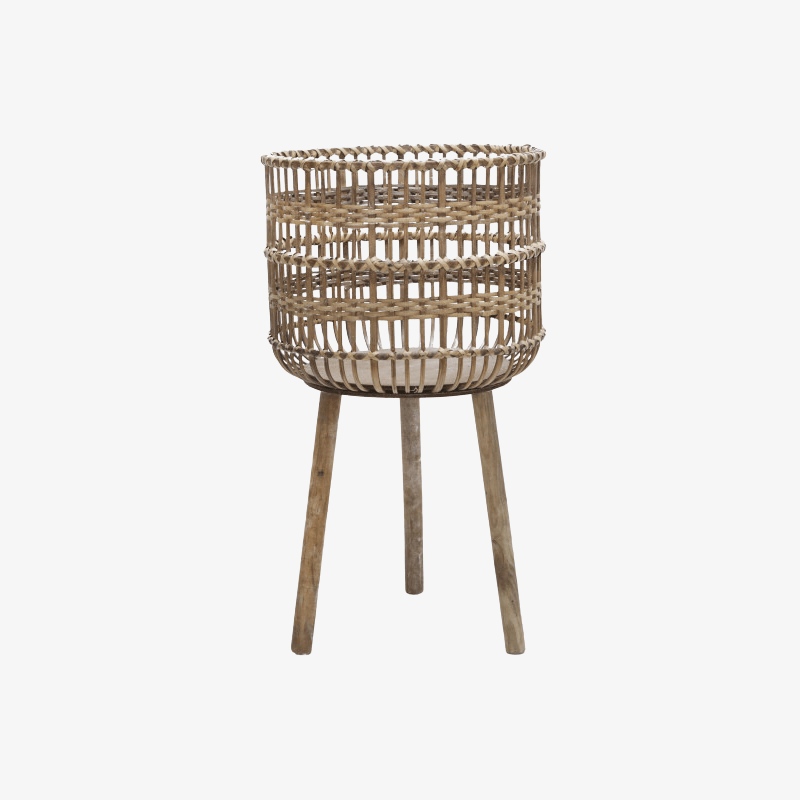 Maceta de rattan piso Grande