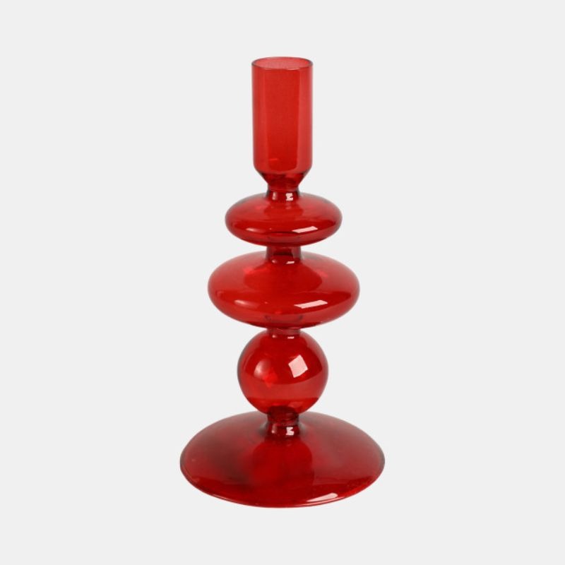 Porta velas Vintage Rojo 7″