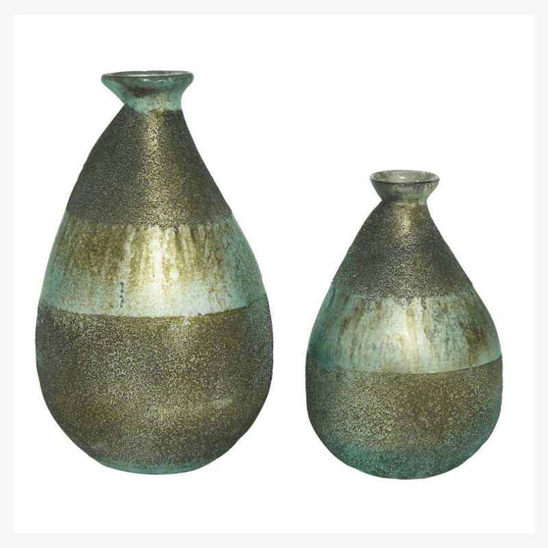 Set Jarrones verde