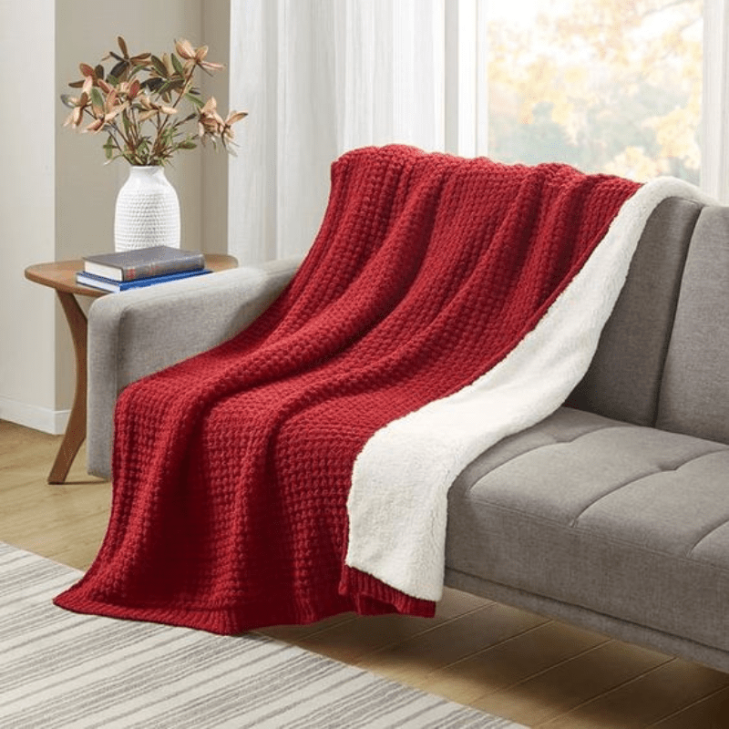 Manta Rojo con blanco