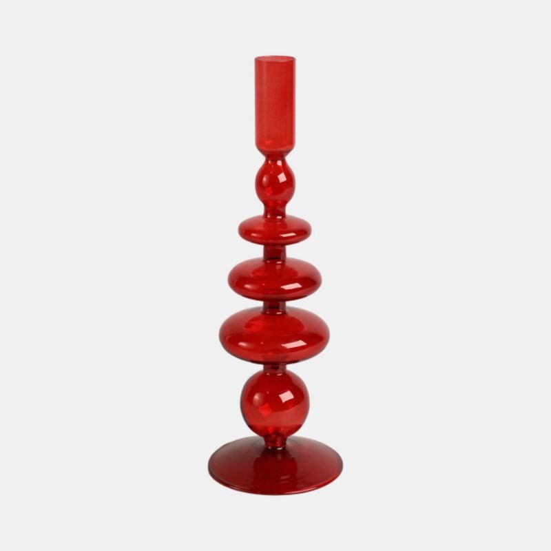 Porta velas Vintage Rojo 11"