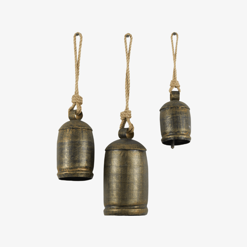 Set 3 Campanas Doradas Oscuro