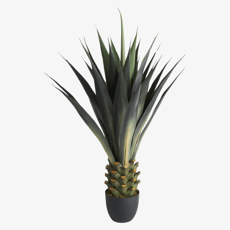 ÁRBOL-ARTIFICIAL-AGAVE-FOLLAJE-SINTÉTICO-VERDE-MACETA-NEGRA