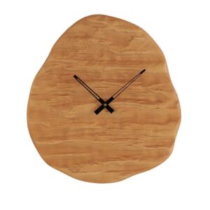Reloj colgante de madera ondulado